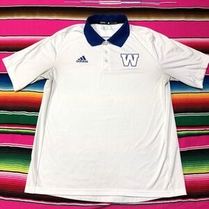 2/$30‎ Winnipeg Blue Bombers adidas Polo Shirt Men's M Authentic Sideline CFL